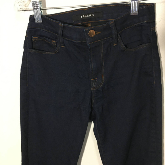 J Brand Women's Skinny Leg Jeans Size 26 Blue Dark Wash Low Rise Style 811T289 - Picture 9 of 9